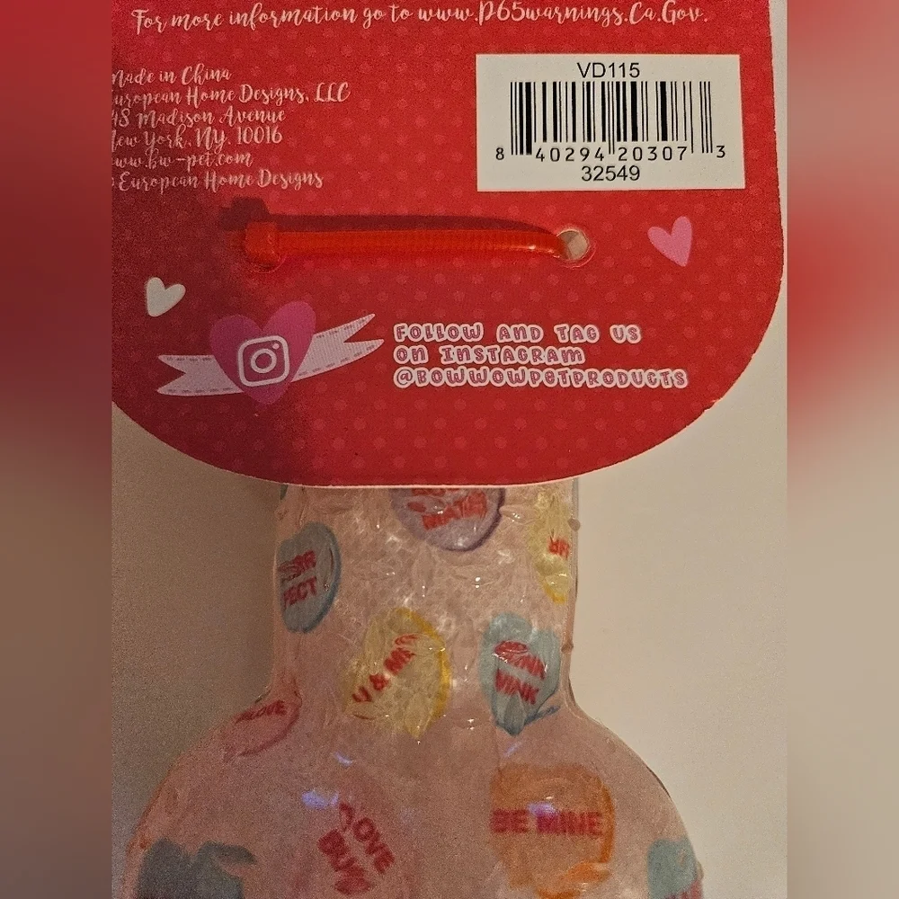 European Home Designs Squeaky Bone Dog Toy Rose Scented